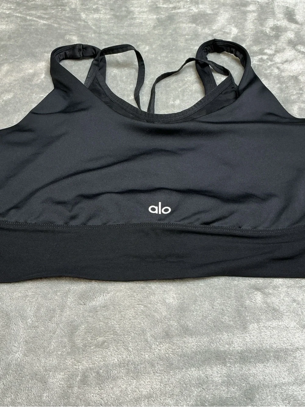 ALO Yoga Black Strappy Sports Bra